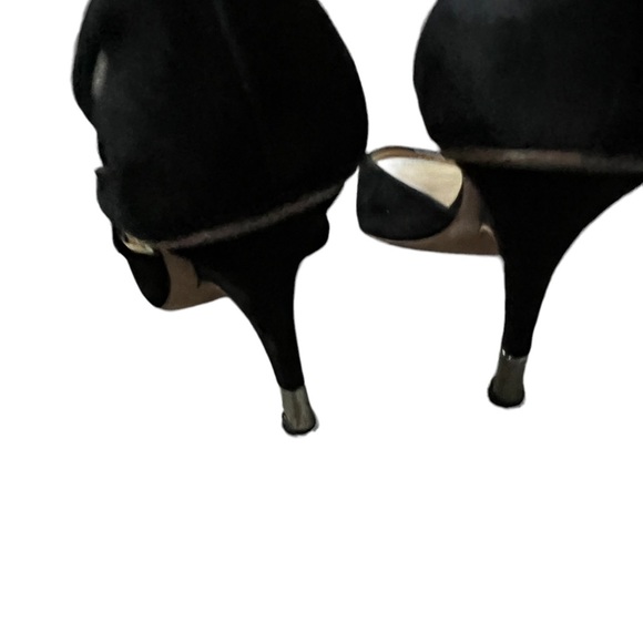 Giuseppe Zanotti Black Suede Silver Heels Size 9.5 - Picture 9 of 12